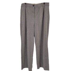 Vero Moda Womens Grey Melange herringbone Wide Trousers pants size 12 new $75